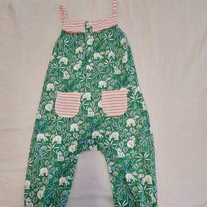 NWT - Adorable Baby Boden Sleeveless Pant Romper with Elephant Print